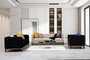 Atelier Del Sofa Bellino Negro y Dorado